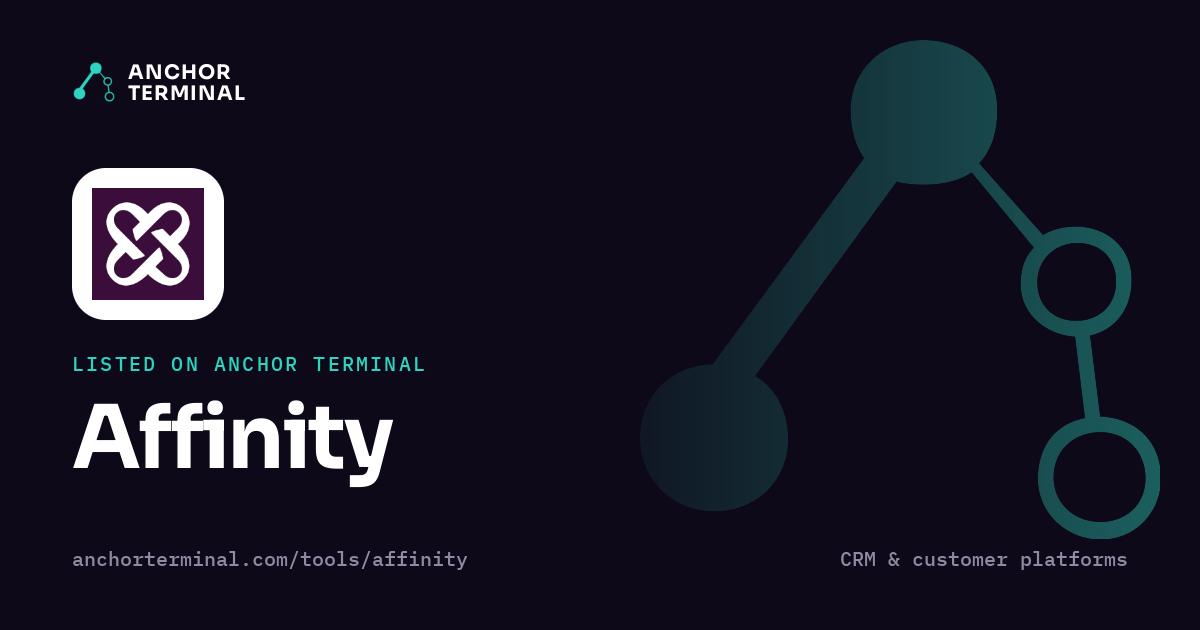 Affinity, listed on Anchor Terminal, dark sharing image