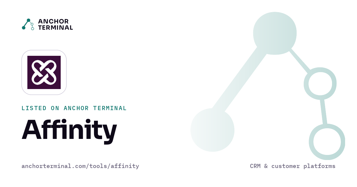 Affinity, listed on Anchor Terminal, light sharing image