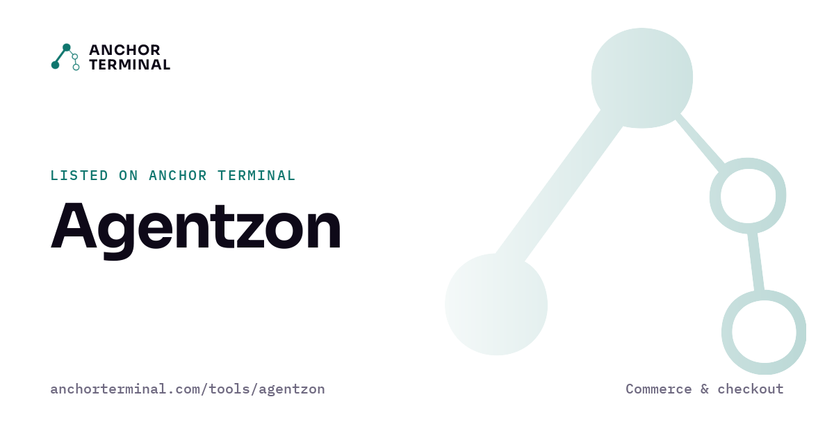 Agentzon, listed on Anchor Terminal, light sharing image