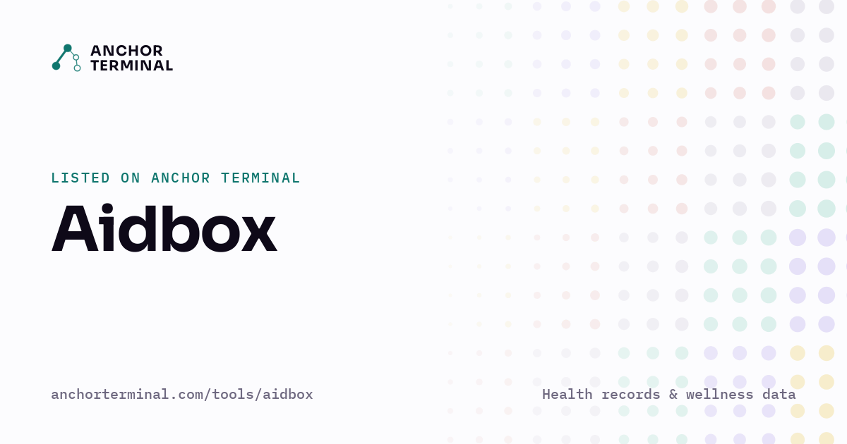 Aidbox, listed on Anchor Terminal, light sharing image
