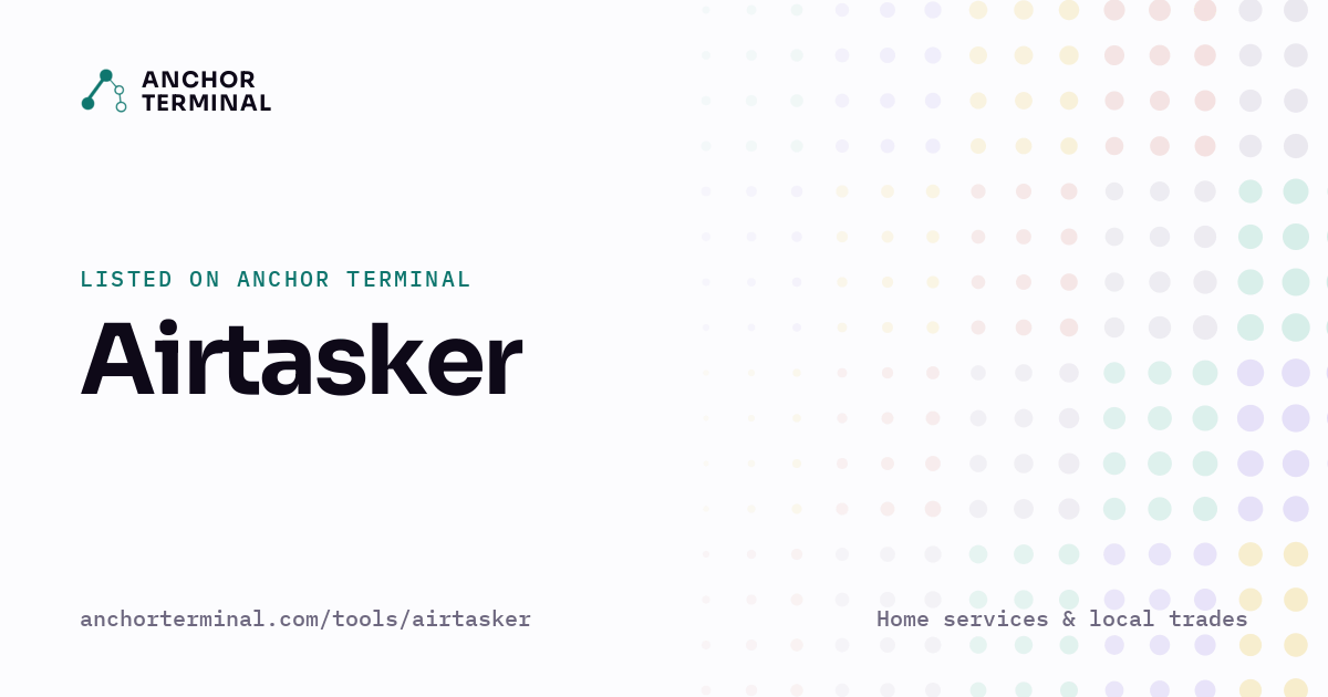 Airtasker, listed on Anchor Terminal, light sharing image