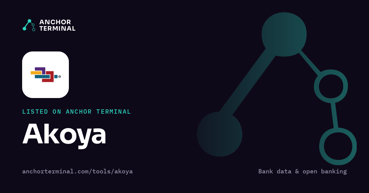 Akoya, listed on Anchor Terminal, dark sharing image