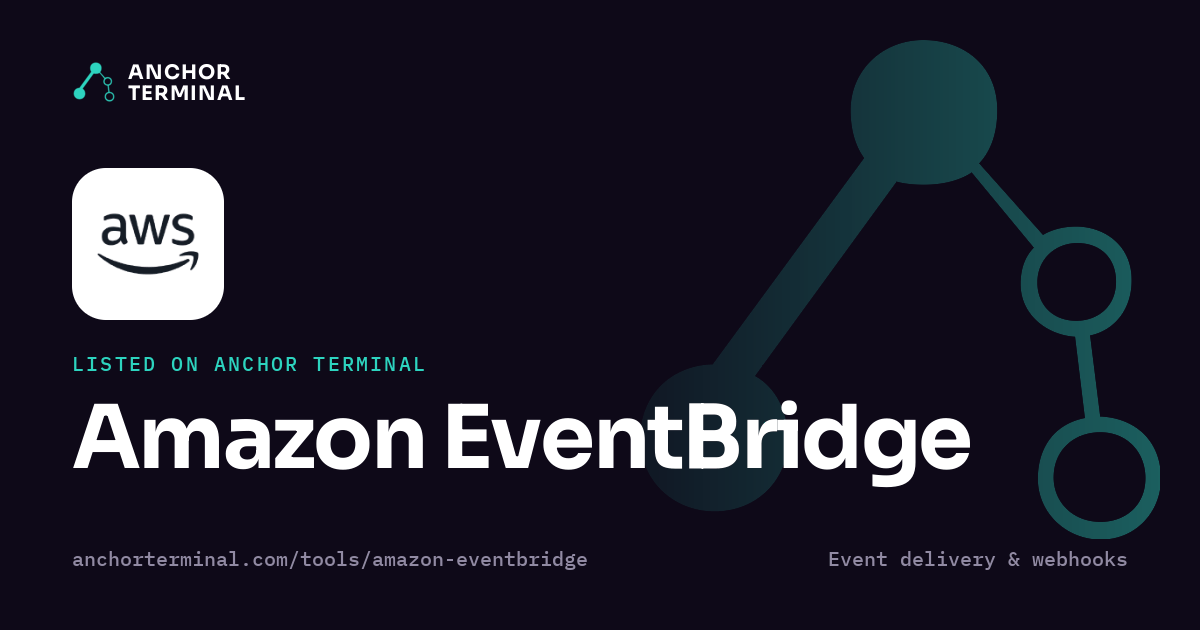 Amazon EventBridge, listed on Anchor Terminal, dark sharing image