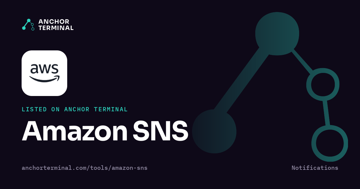 Amazon SNS, listed on Anchor Terminal, dark sharing image