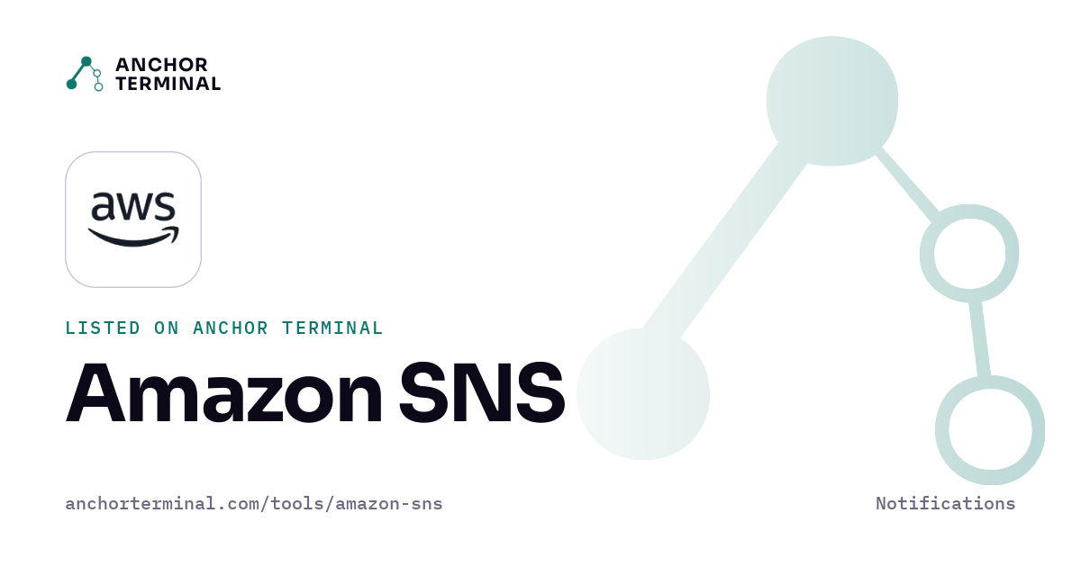 Amazon SNS, listed on Anchor Terminal, light sharing image