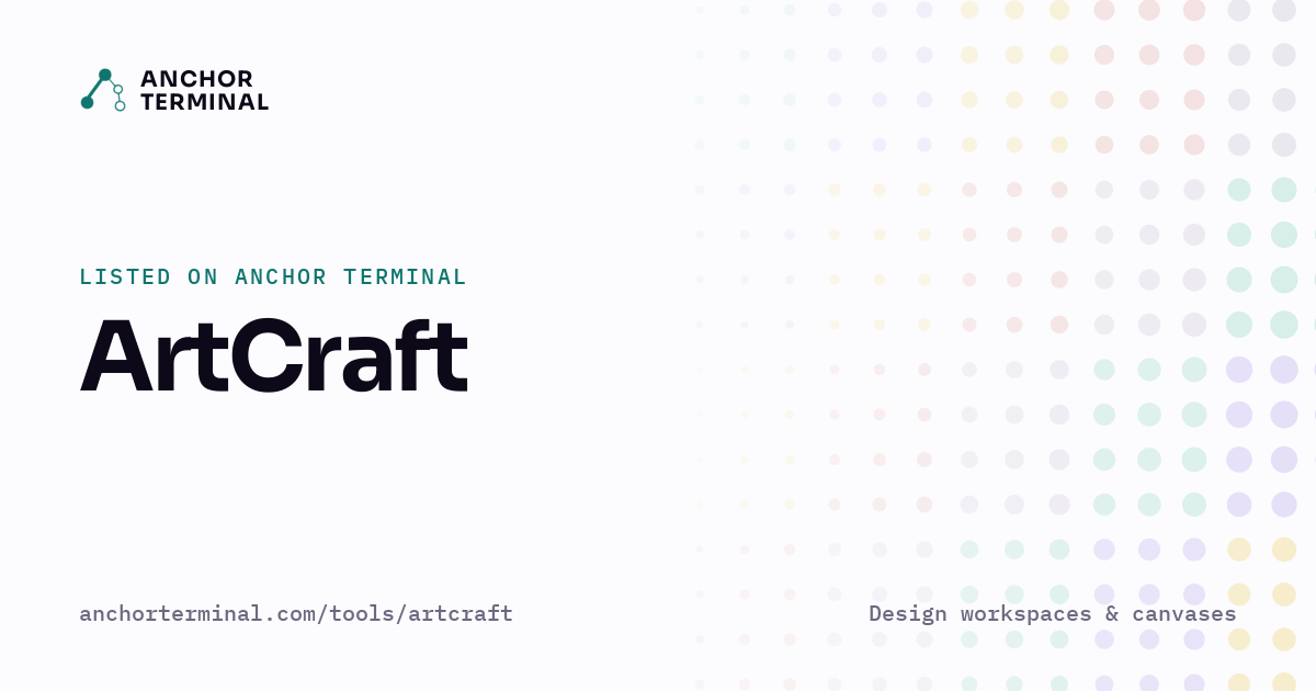 ArtCraft, listed on Anchor Terminal, light sharing image