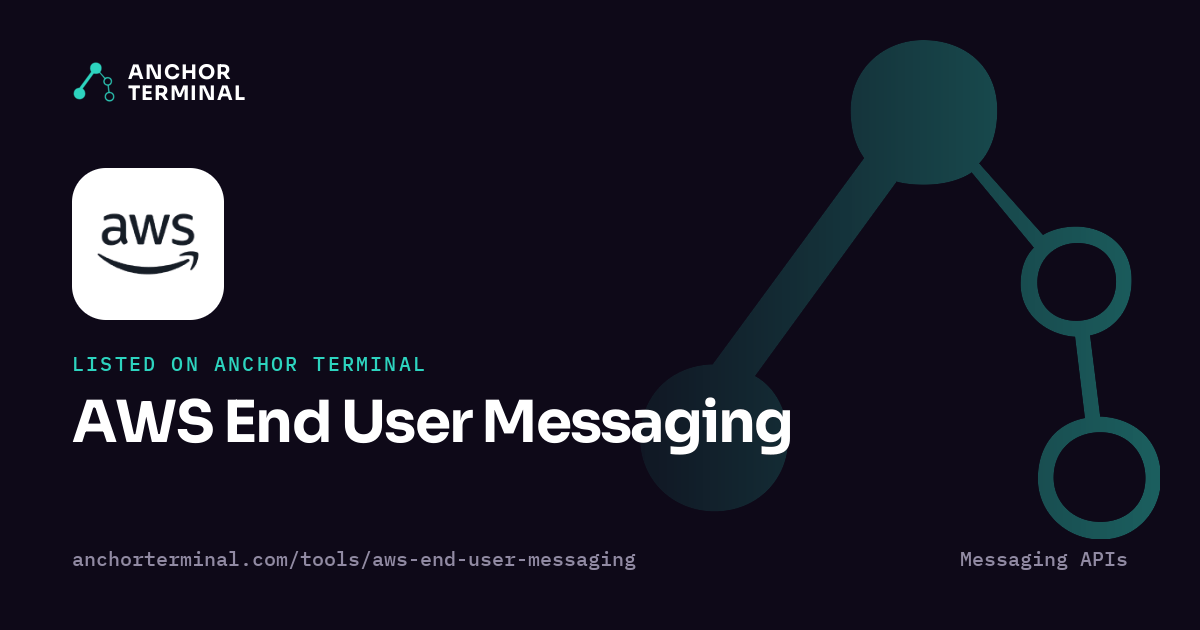 AWS End User Messaging, listed on Anchor Terminal, dark sharing image