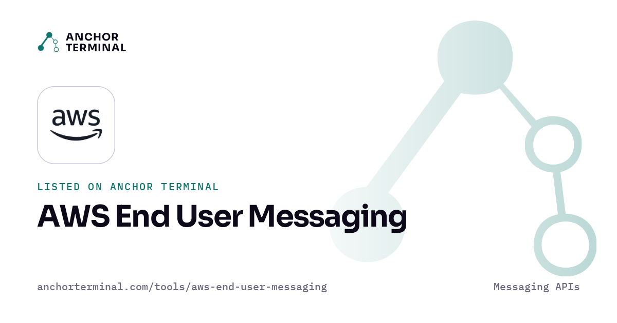 AWS End User Messaging, listed on Anchor Terminal, light sharing image