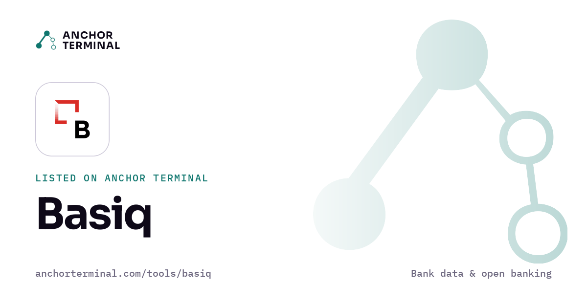 Basiq, listed on Anchor Terminal, light sharing image
