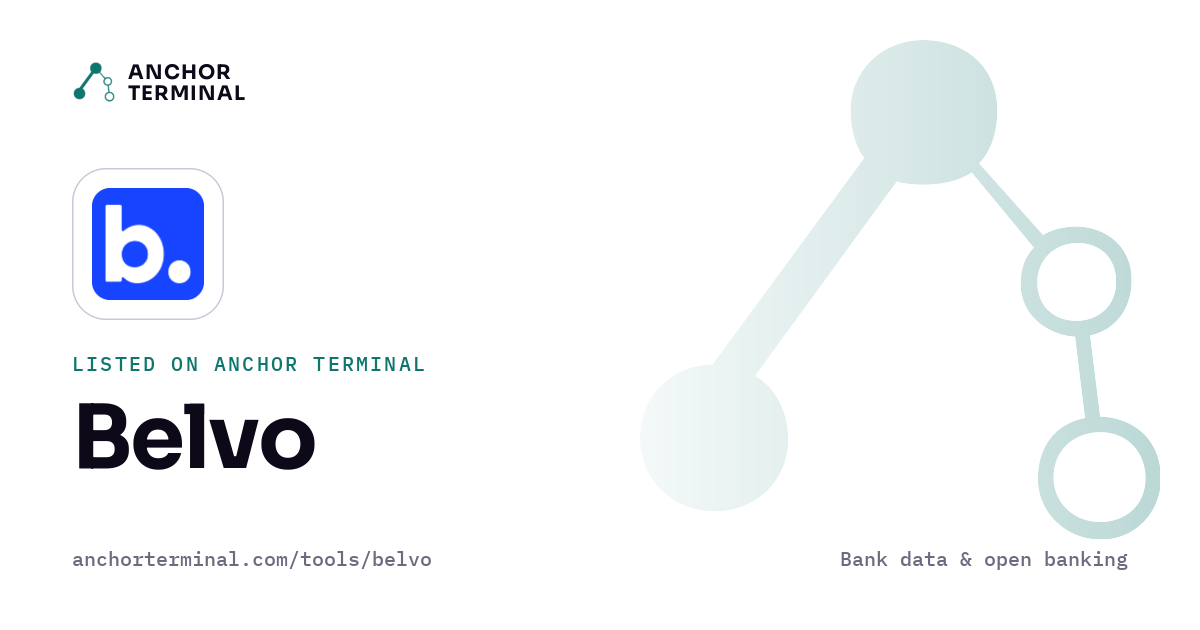 Belvo, listed on Anchor Terminal, light sharing image