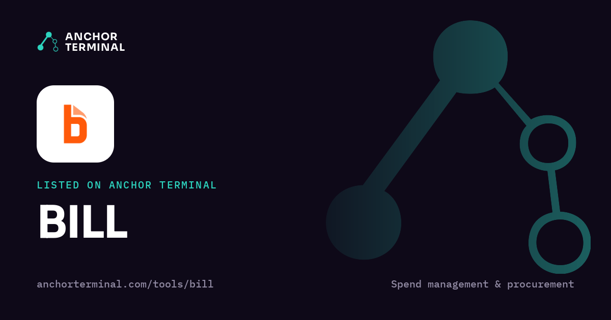 BILL, listed on Anchor Terminal, dark sharing image
