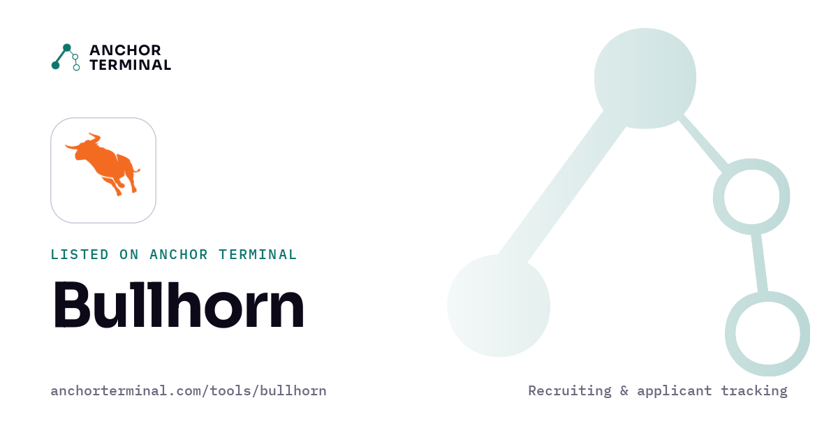 Bullhorn, listed on Anchor Terminal, light sharing image