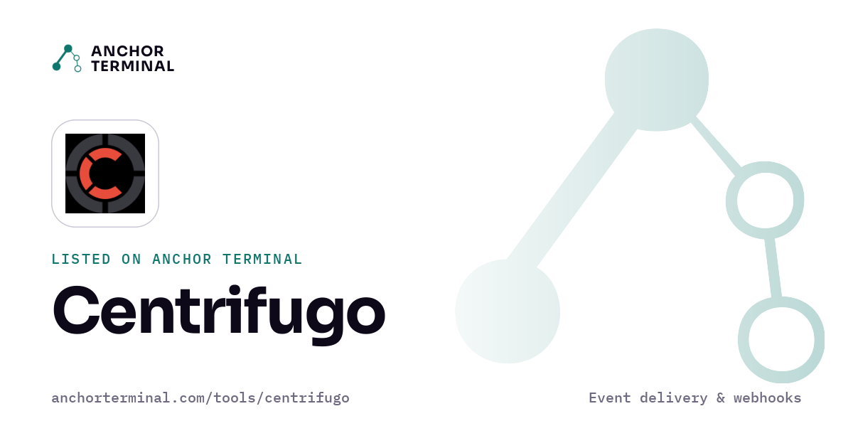 Centrifugo, listed on Anchor Terminal, light sharing image