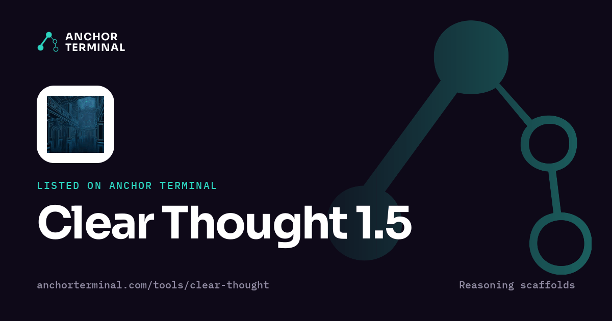 Clear Thought 1.5, listed on Anchor Terminal, dark sharing image