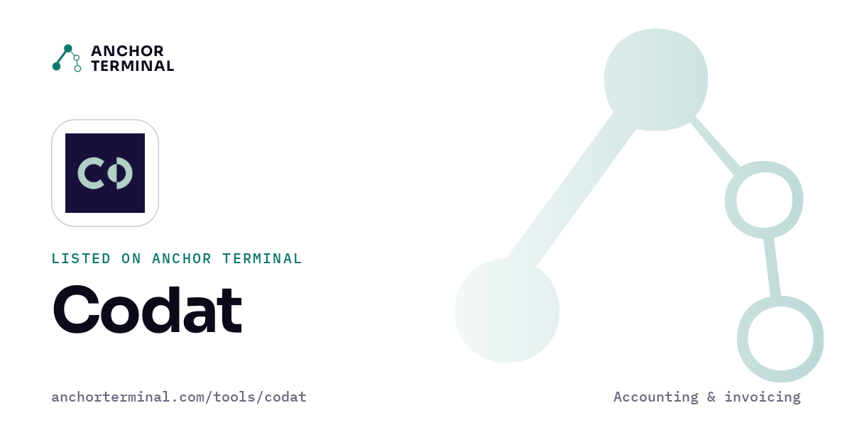 Codat, listed on Anchor Terminal, light sharing image