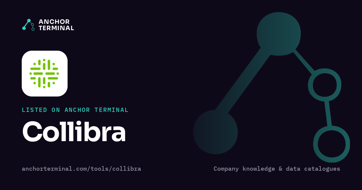 Collibra, listed on Anchor Terminal, dark sharing image