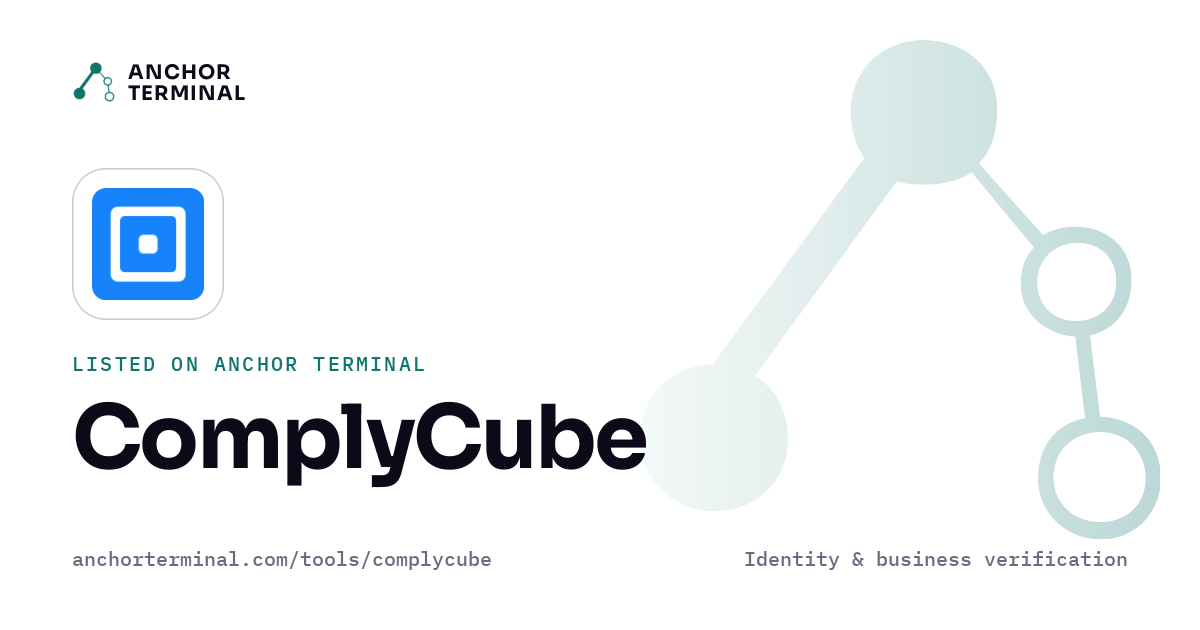 ComplyCube, listed on Anchor Terminal, light sharing image