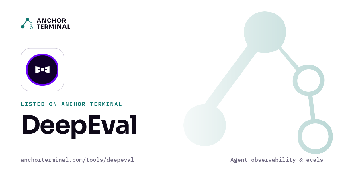 DeepEval, listed on Anchor Terminal, light sharing image