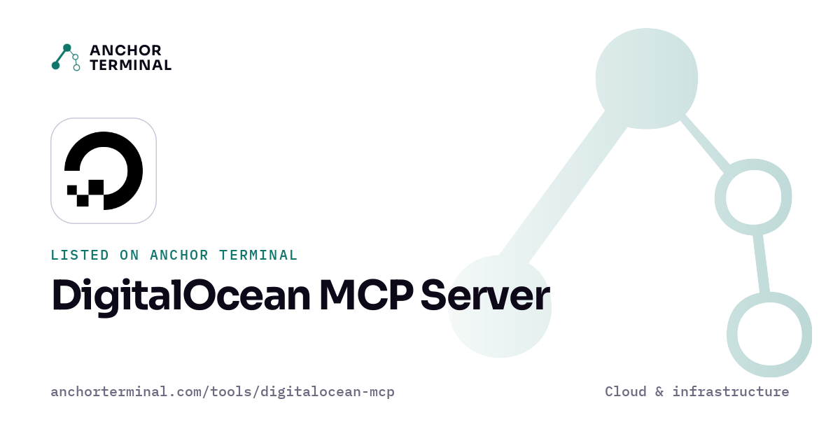 DigitalOcean MCP Server, listed on Anchor Terminal, light sharing image