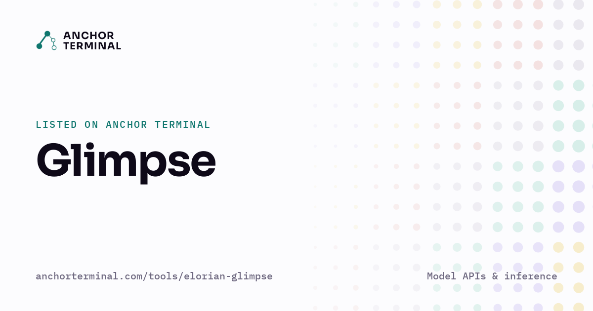 Glimpse, listed on Anchor Terminal, light sharing image