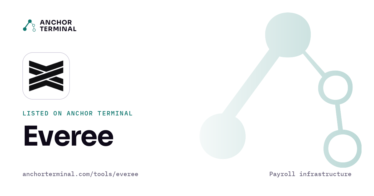 Everee, listed on Anchor Terminal, light sharing image