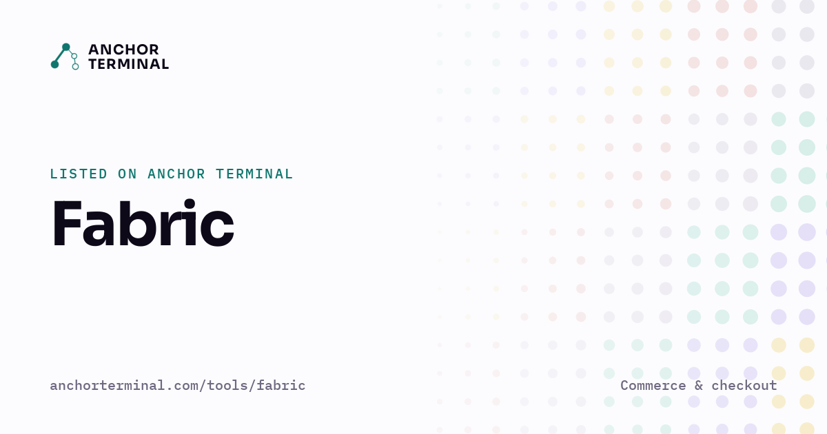 Fabric, listed on Anchor Terminal, light sharing image
