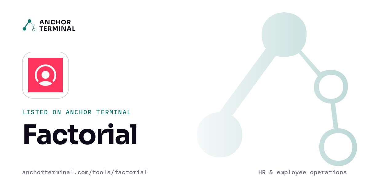 Factorial, listed on Anchor Terminal, light sharing image