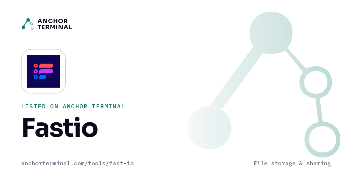 Fastio, listed on Anchor Terminal, light sharing image