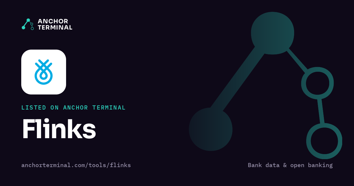 Flinks, listed on Anchor Terminal, dark sharing image