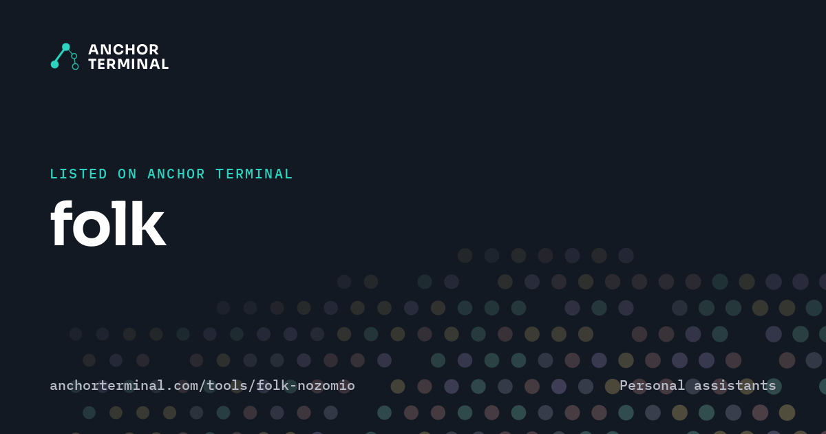 folk, listed on Anchor Terminal, dark sharing image