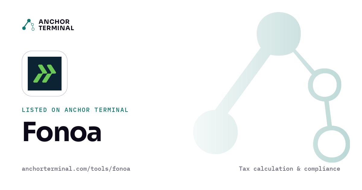 Fonoa, listed on Anchor Terminal, light sharing image