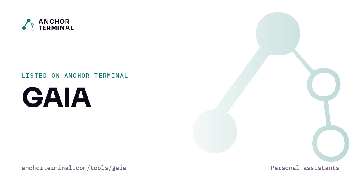 GAIA, listed on Anchor Terminal, light sharing image