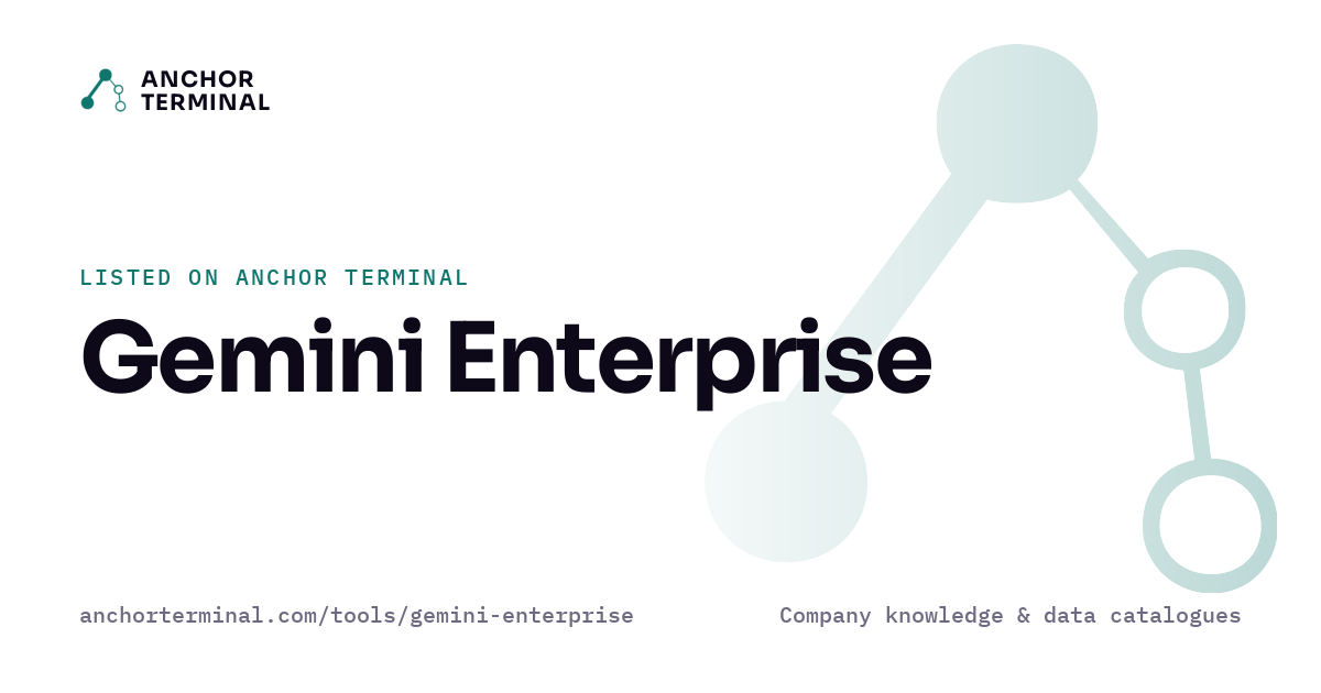 Gemini Enterprise, listed on Anchor Terminal, light sharing image