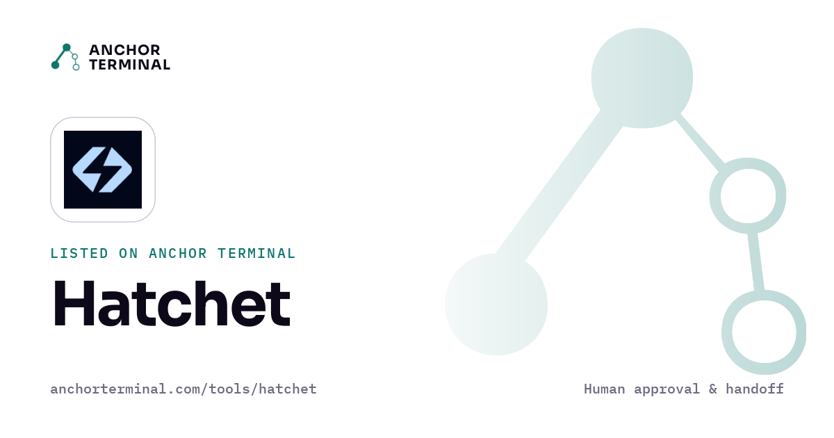 Hatchet, listed on Anchor Terminal, light sharing image