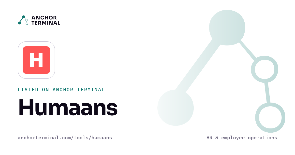 Humaans, listed on Anchor Terminal, light sharing image