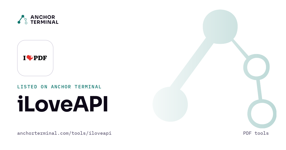 iLoveAPI, listed on Anchor Terminal, light sharing image