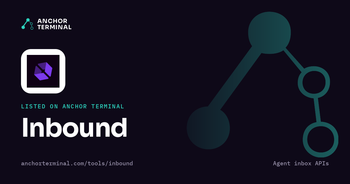 Inbound, listed on Anchor Terminal, dark sharing image