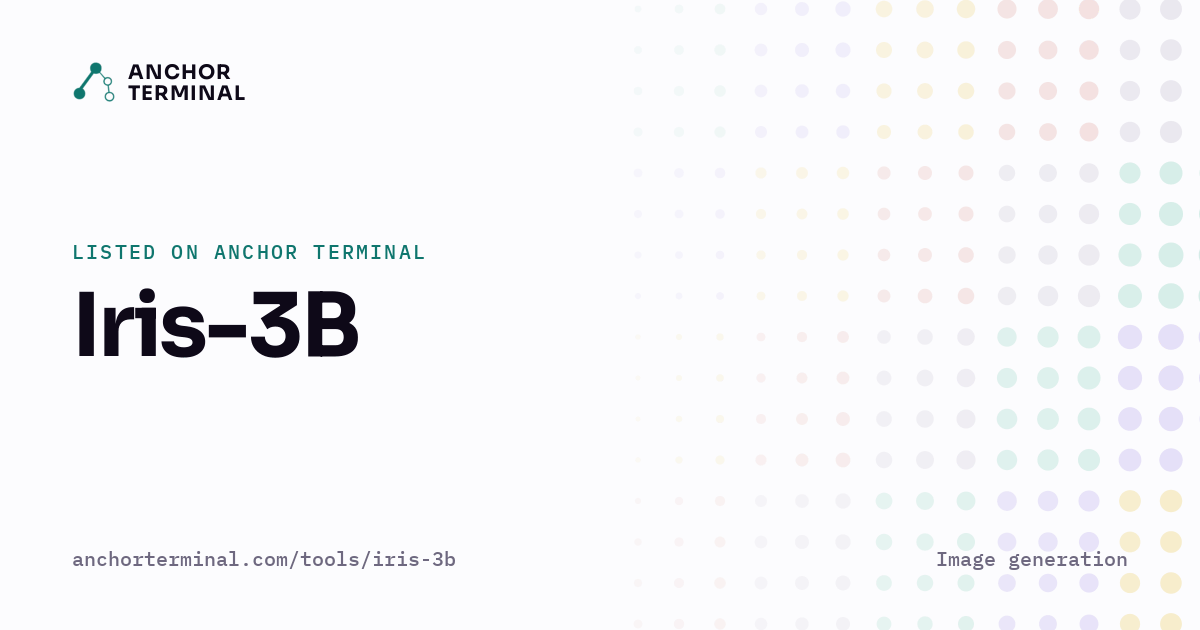Iris-3B, listed on Anchor Terminal, light sharing image