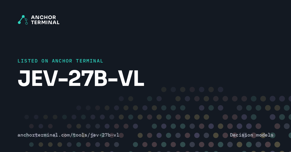 JEV-27B-VL, listed on Anchor Terminal, dark sharing image