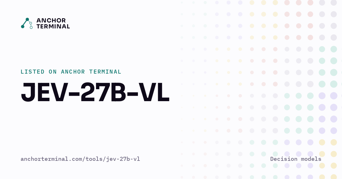 JEV-27B-VL, listed on Anchor Terminal, light sharing image