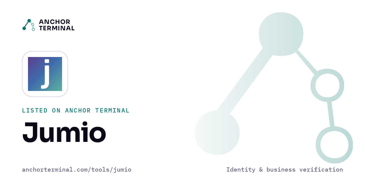 Jumio, listed on Anchor Terminal, light sharing image