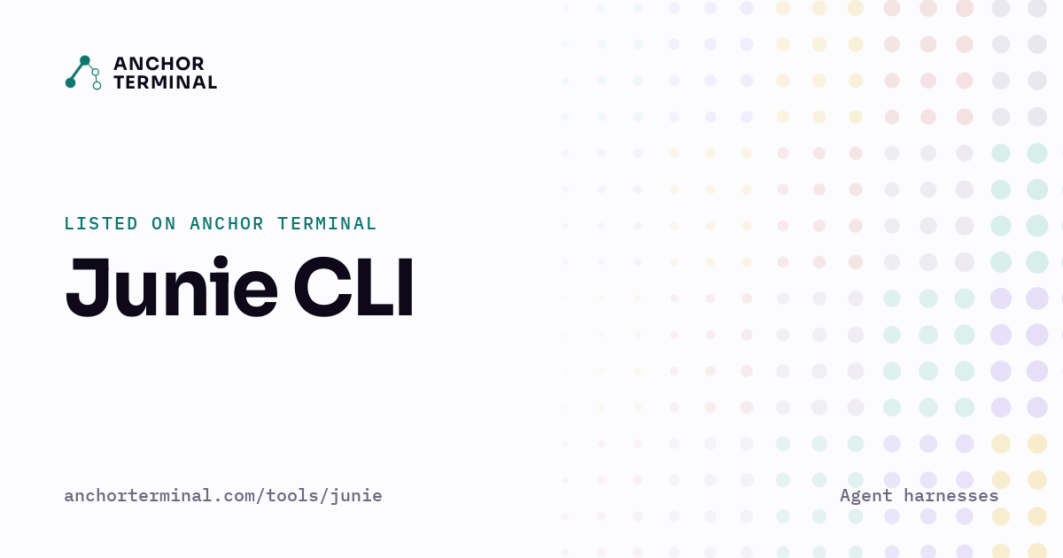 Junie CLI, listed on Anchor Terminal, light sharing image