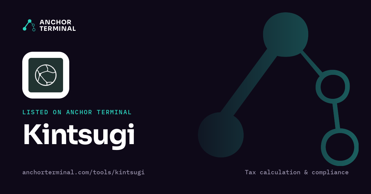 Kintsugi, listed on Anchor Terminal, dark sharing image