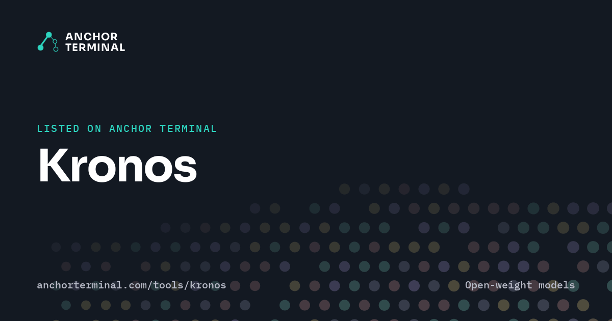 Kronos, listed on Anchor Terminal, dark sharing image