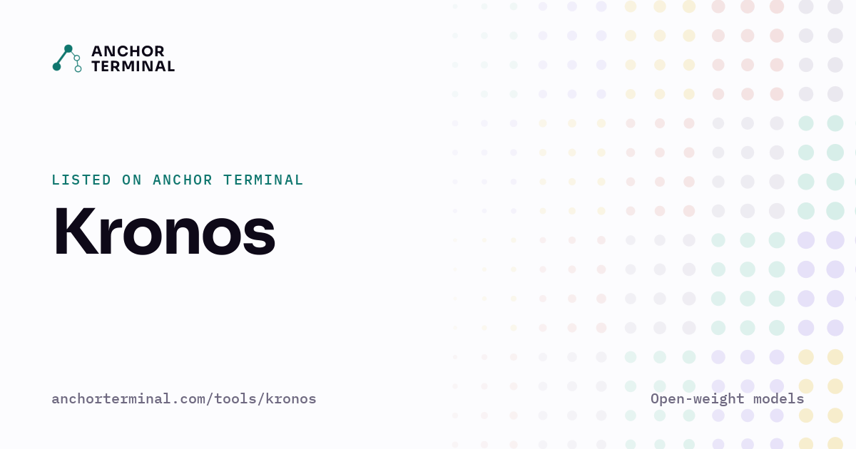 Kronos, listed on Anchor Terminal, light sharing image
