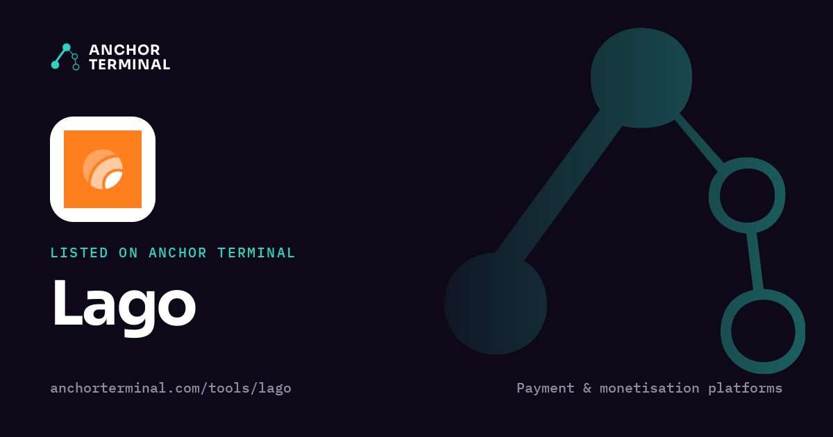 Lago, listed on Anchor Terminal, dark sharing image