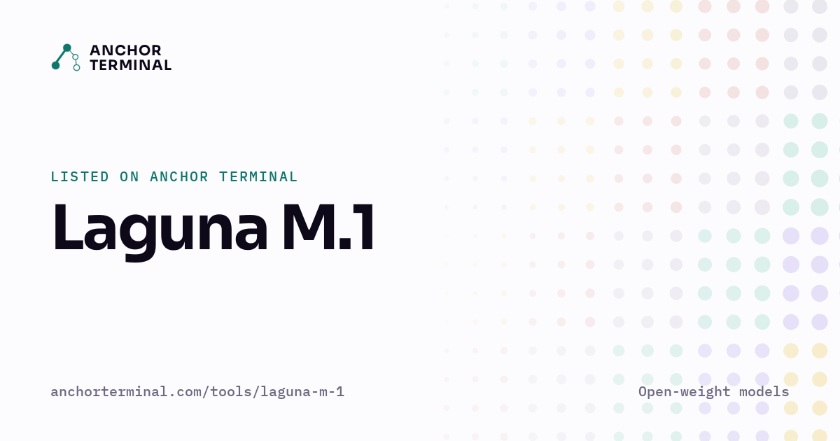 Laguna M.1, listed on Anchor Terminal, light sharing image