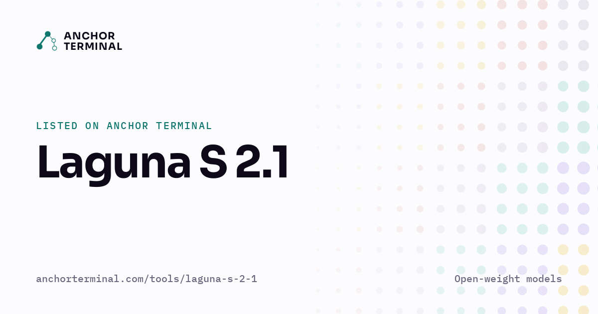 Laguna S 2.1, listed on Anchor Terminal, light sharing image