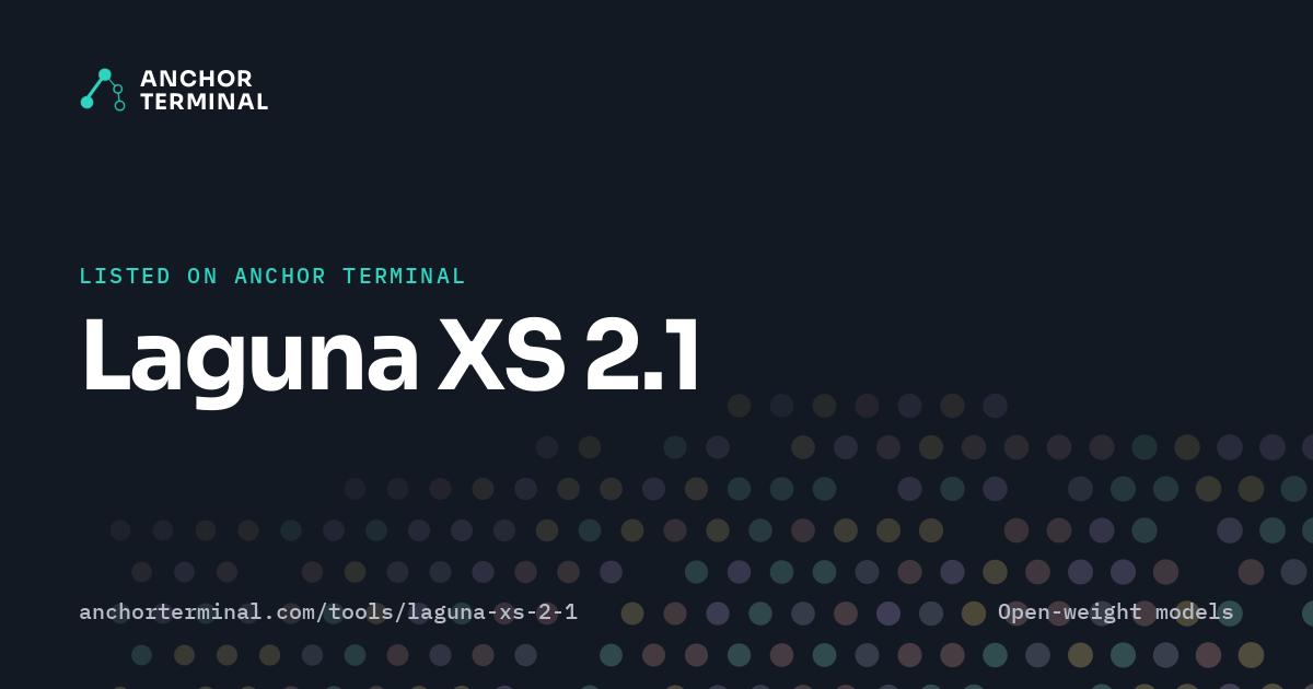 Laguna XS 2.1, listed on Anchor Terminal, dark sharing image