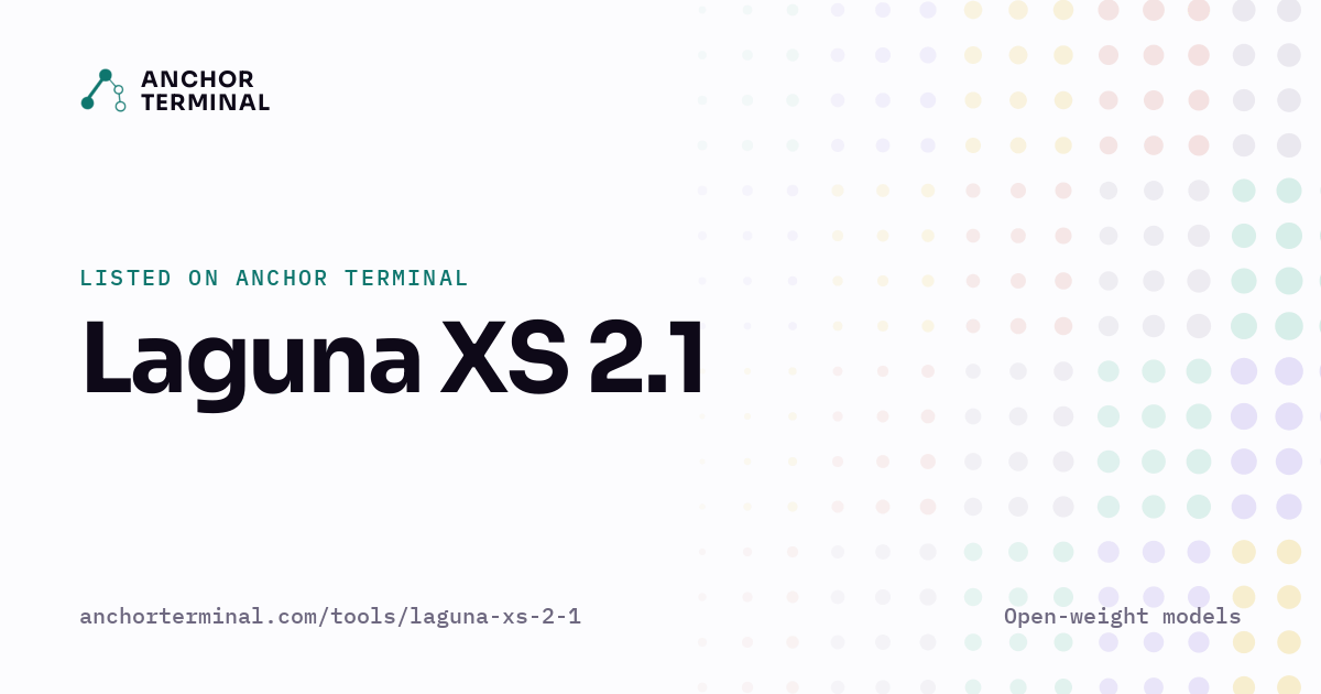 Laguna XS 2.1, listed on Anchor Terminal, light sharing image